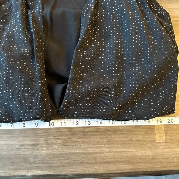 Eileen Fisher Long Kimono Duster Cardigan Black White Morse Code Size Medium - Picture 8 of 9